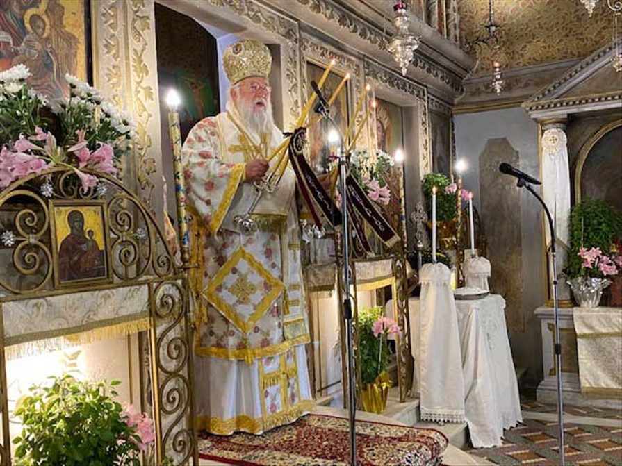 Ο Σεβασμιώτατος Μητροπολίτης Κερκύρας στον Ιερό Ναό Υ.Θ. Ελεούσης Ποταμού Κέρκυρας.4